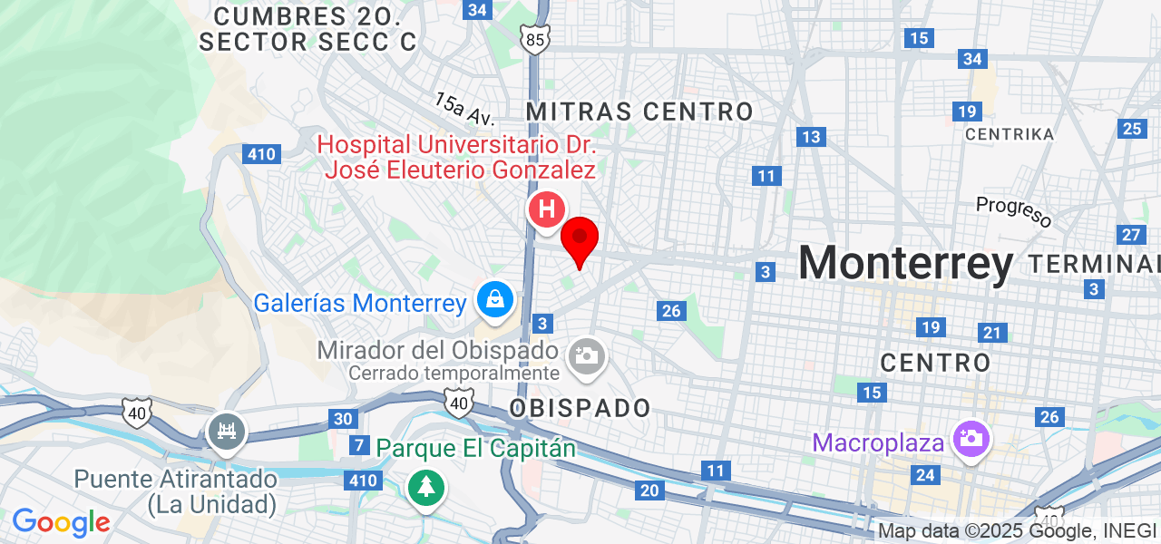 Mi Viaje Bachelor - Nuevo León - Monterrey - Map