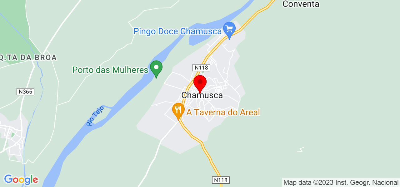 Ana Sim&atilde;o - Santarém - Chamusca - Mapa