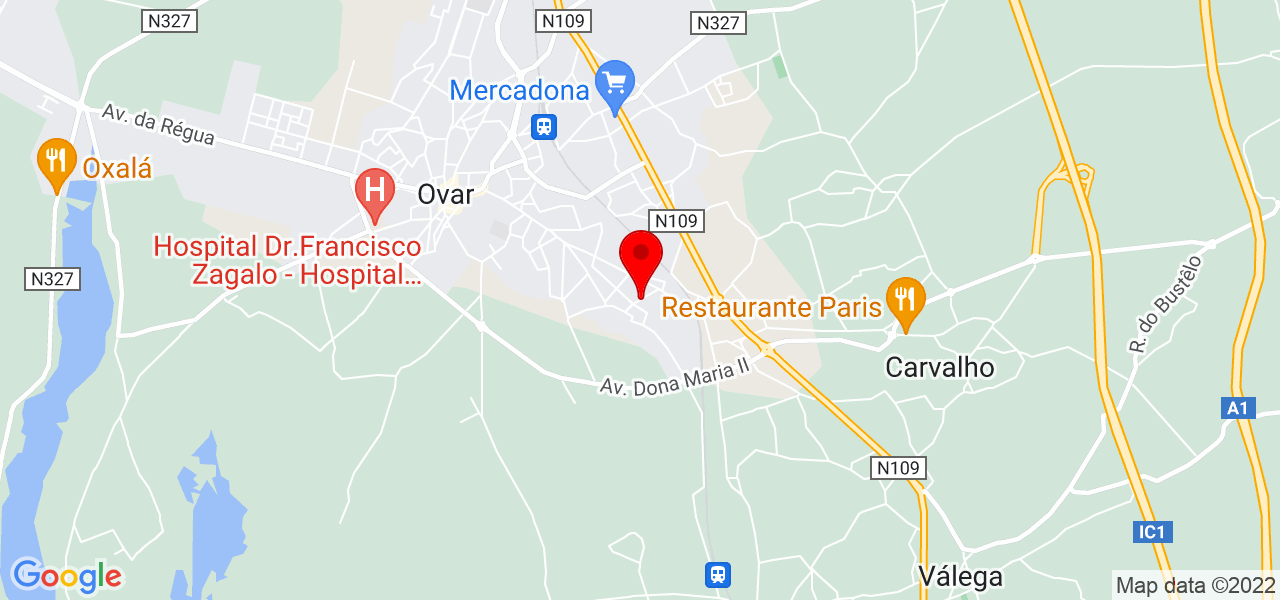 Alzira - Aveiro - Ovar - Mapa