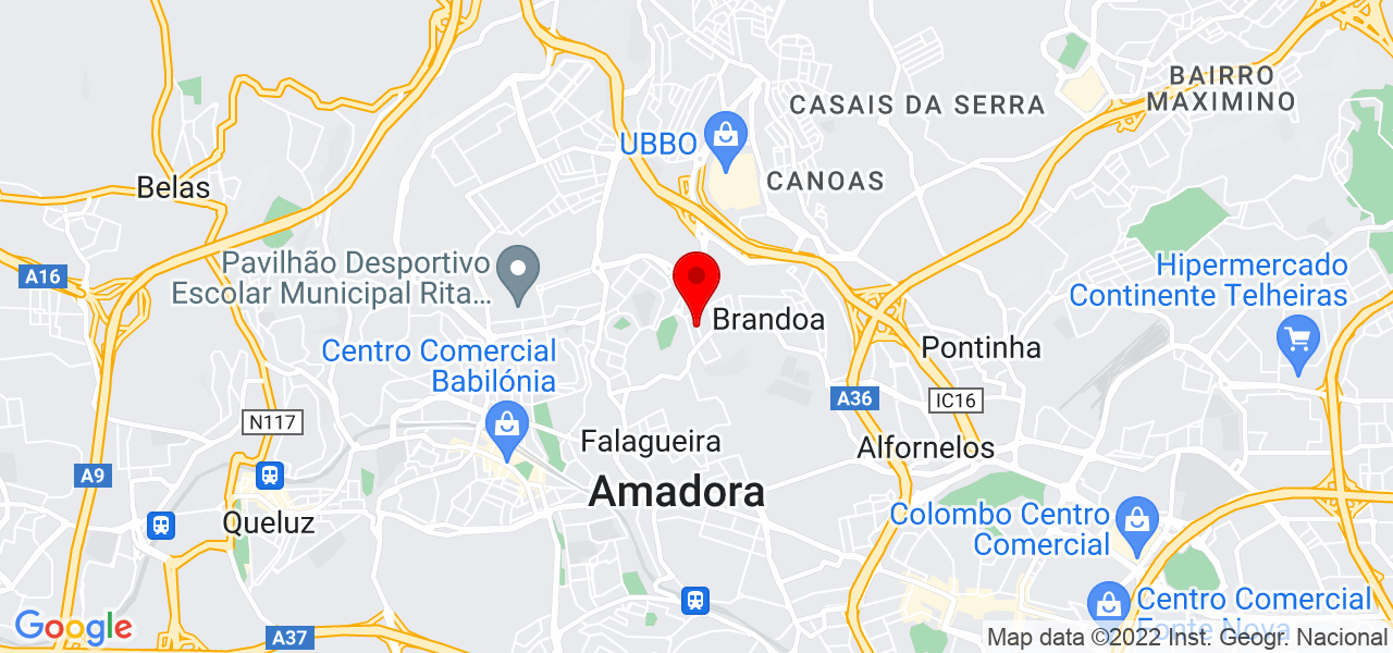 Entregador - Lisboa - Amadora - Mapa