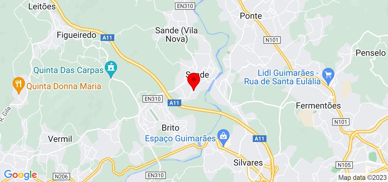 Crespo - Braga - Guimarães - Mapa