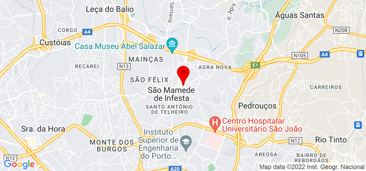 Velvoir - Porto - Matosinhos - Mapa
