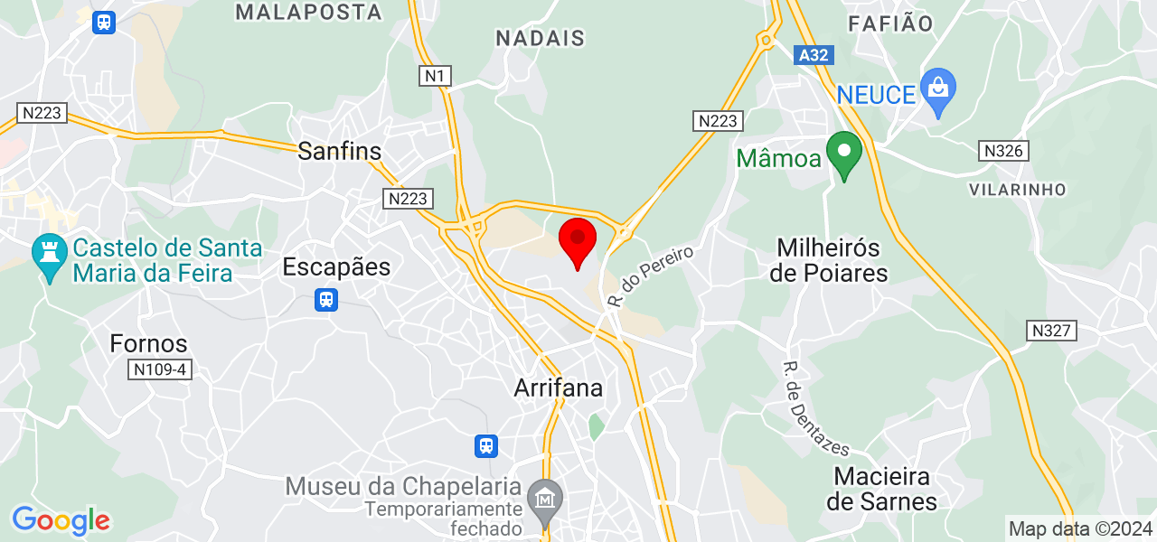 Jo&atilde;o Madail - Aveiro - Santa Maria da Feira - Map
