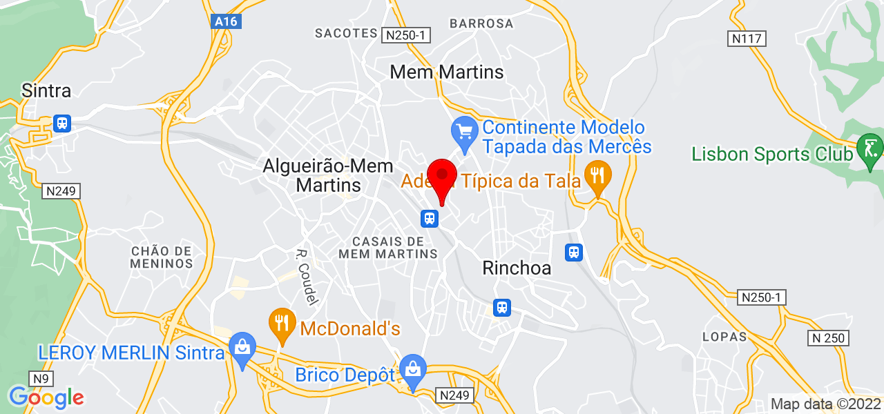 Wallace Alcino Vieira Cardoso - Lisboa - Sintra - Mapa