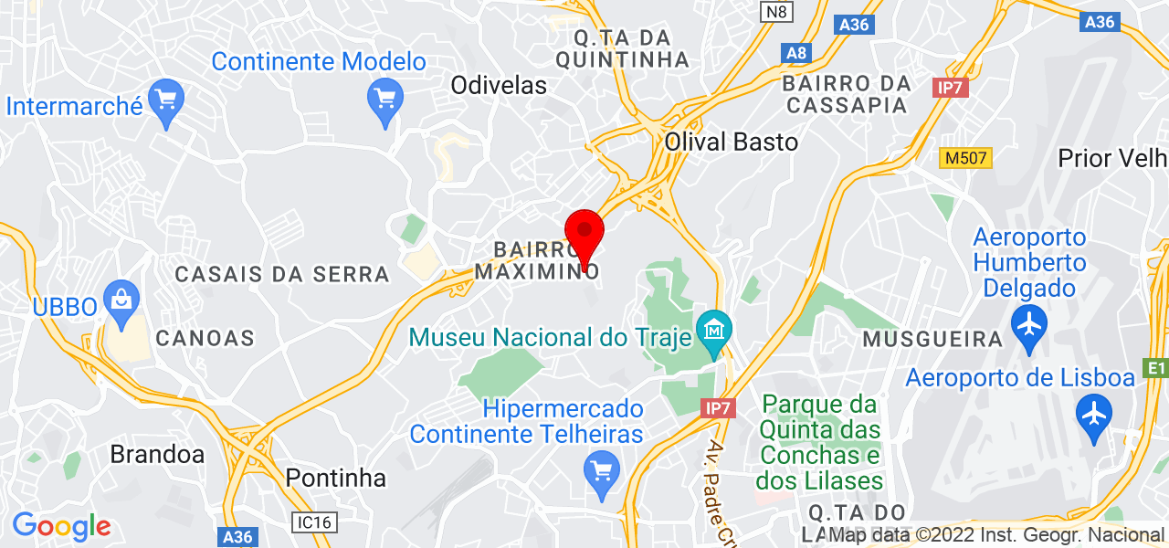 Milena Cristina - Lisboa - Odivelas - Mapa