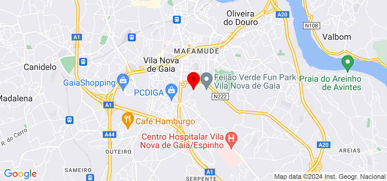 Paula Regina - Porto - Vila Nova de Gaia - Mapa