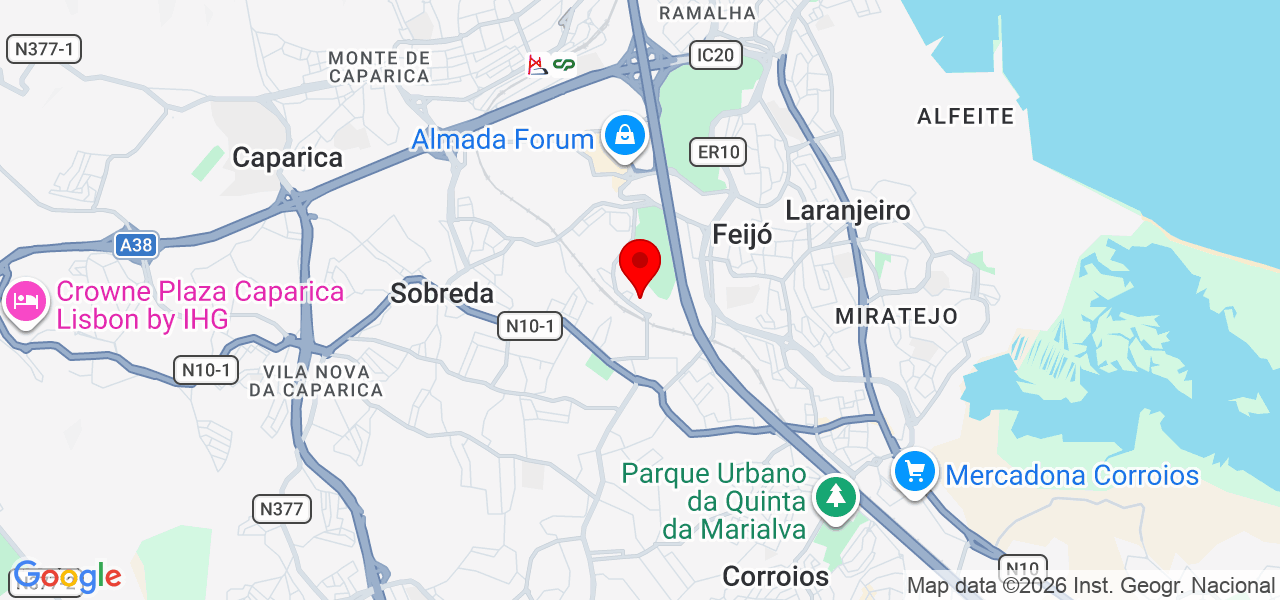 Beatriz Neto - Setúbal - Almada - Mapa