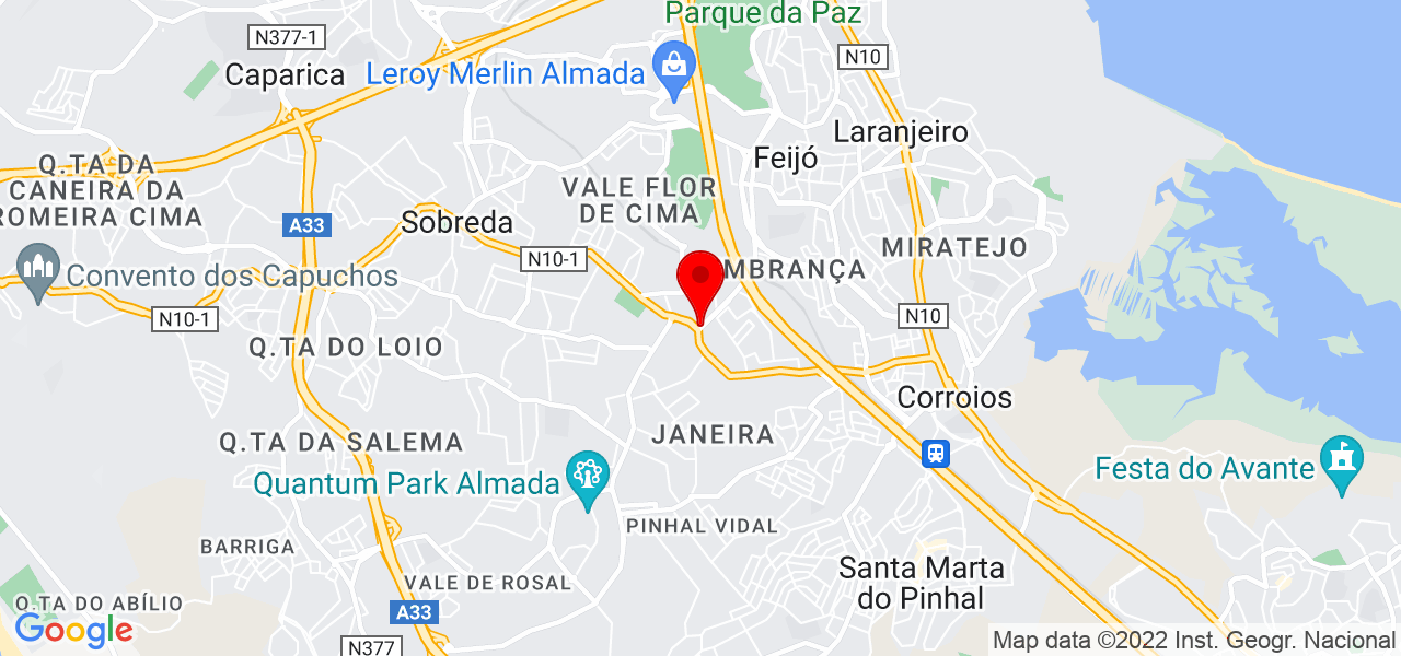 Arq. Gitozato - Setúbal - Almada - Mapa