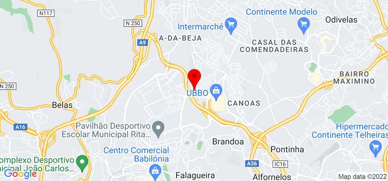 Jo&atilde;o Matos Fernandes Uni pessoal, Lda - Lisboa - Amadora - Mapa