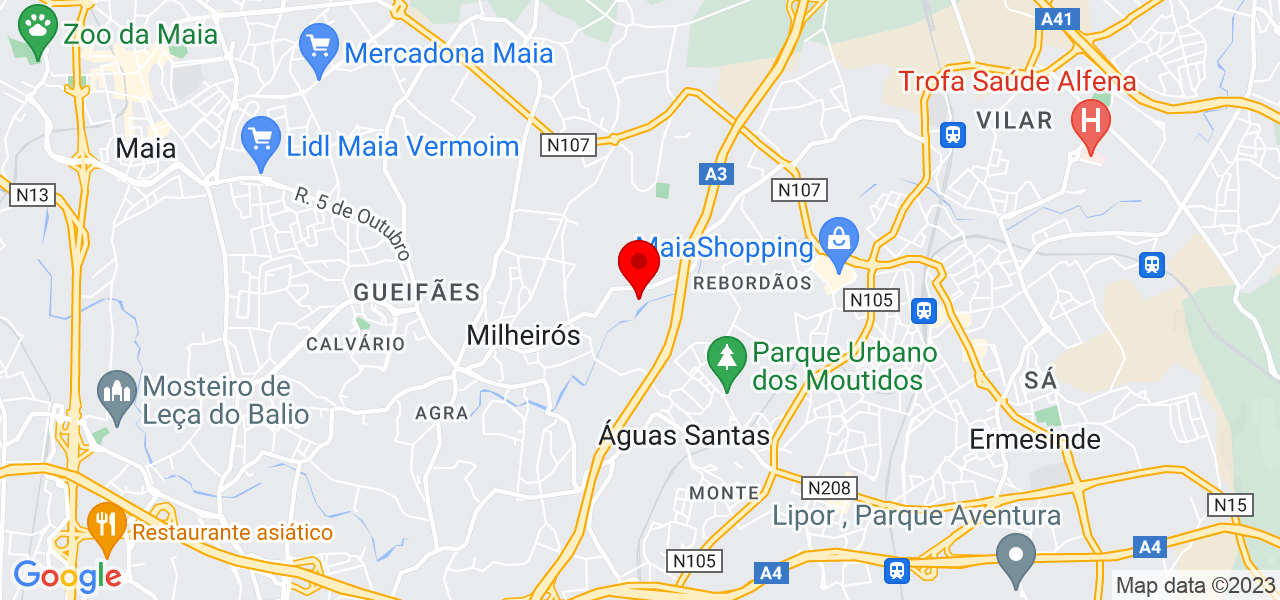 L&eacute;o Carlos - Porto - Maia - Mapa