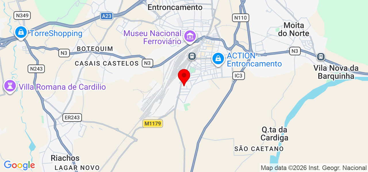 Caetano Manutenção & Limpeza - Santarém - Entroncamento - Mapa