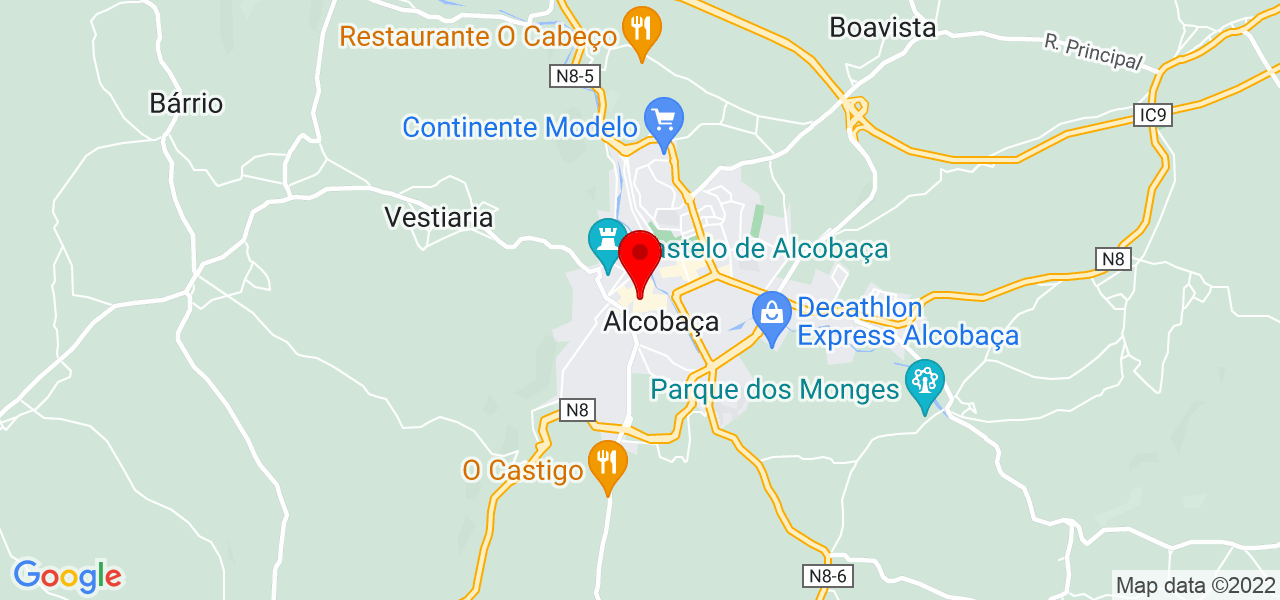 Nádia Santos - Leiria - Alcobaça - Mapa