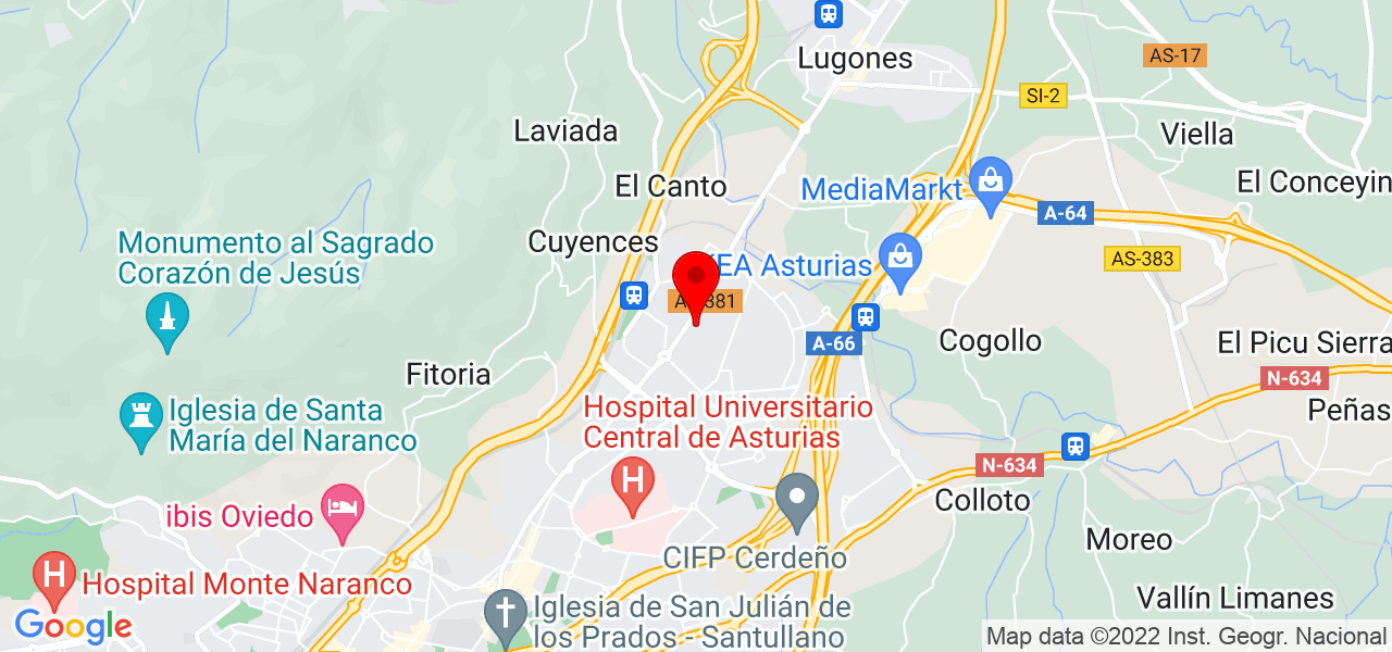 Lacera - Principado de Asturias - Oviedo - Mapa