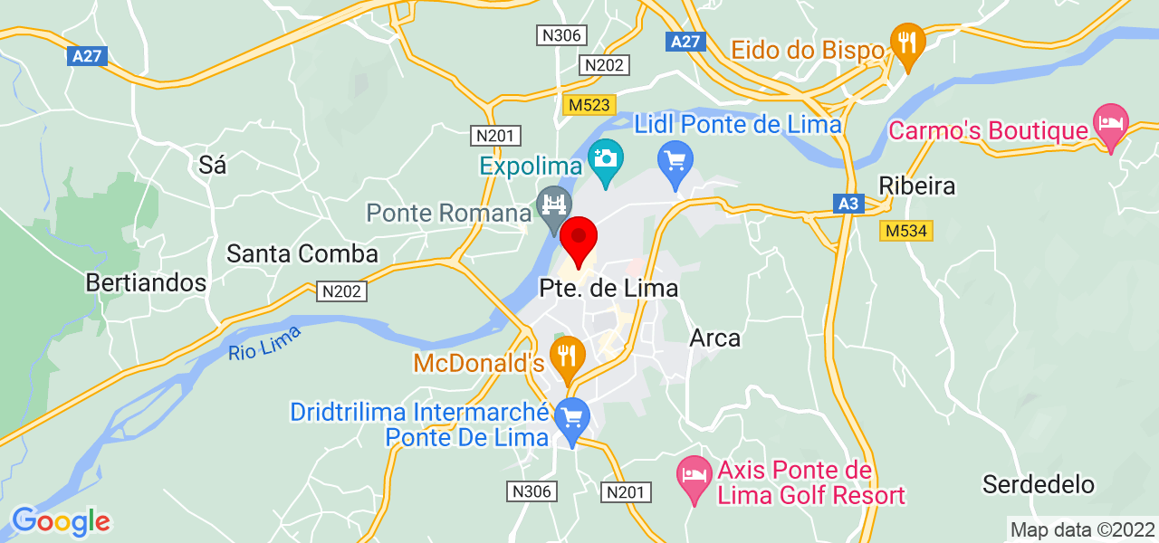 Monique Cardoso - Viana do Castelo - Ponte de Lima - Mapa