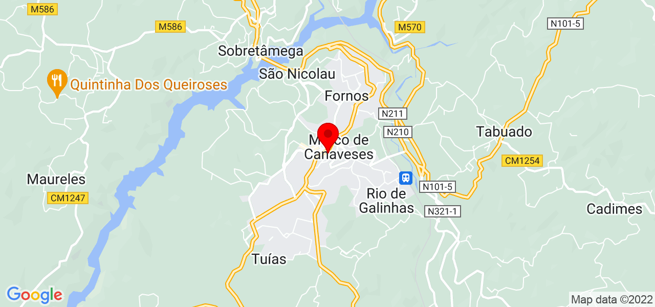 H&eacute;lder Monteiro - Porto - Marco de Canaveses - Mapa