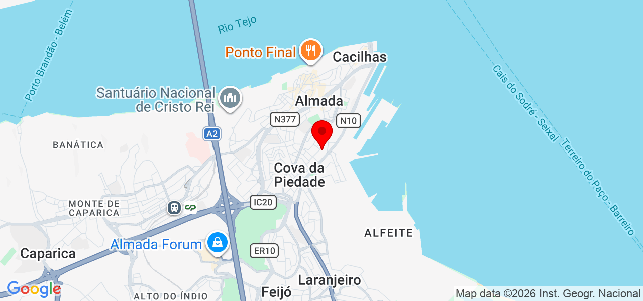 Lara Silva - Setúbal - Almada - Mapa