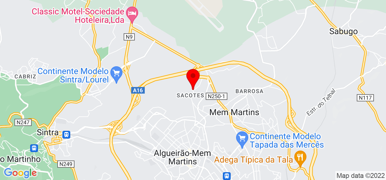 Catarina Fernandes - Lisboa - Sintra - Mapa