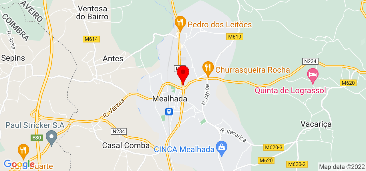 Gera&ccedil;&atilde;o Ecl&eacute;tica lda - Aveiro - Mealhada - Mapa