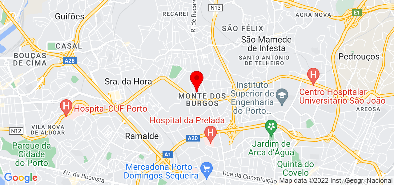 Cl&aacute;udia Rodrigues - Porto - Matosinhos - Mapa