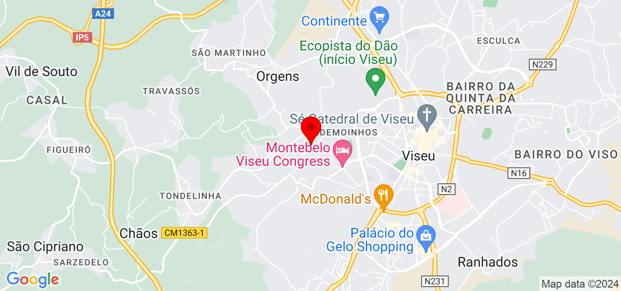 Luana Ta&iacute;s Nogueira - Viseu - Viseu - Mapa