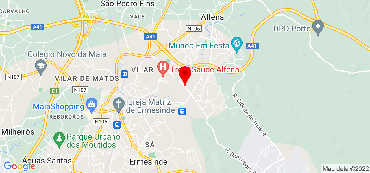 Rute - Porto - Valongo - Mapa