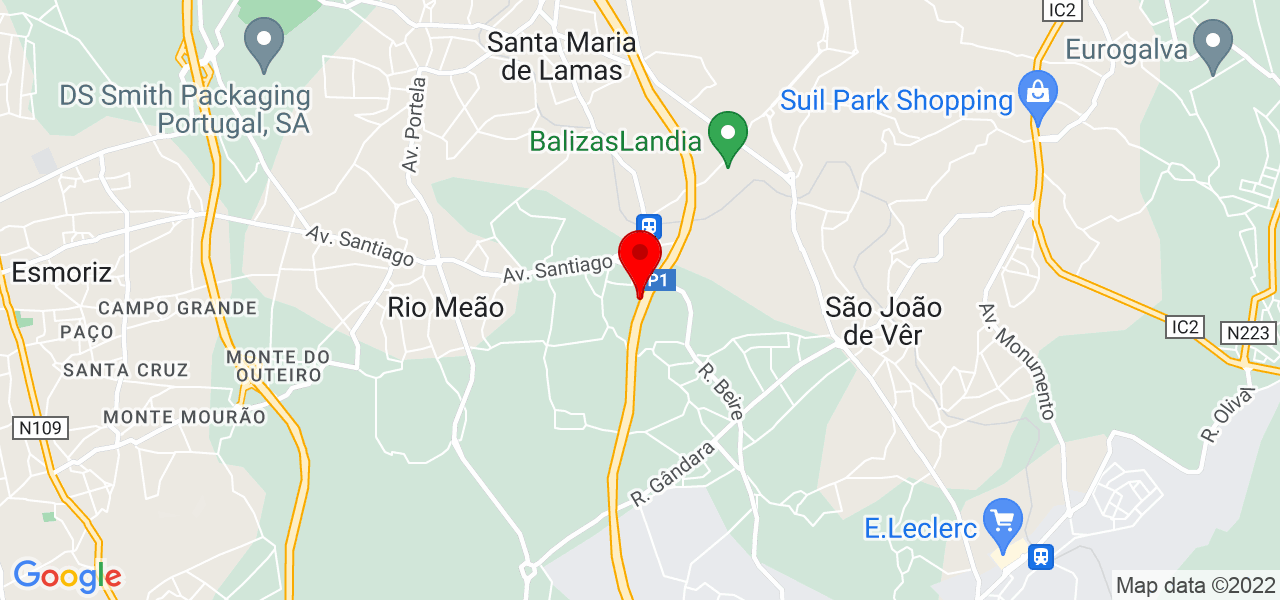 Edilene - Aveiro - Santa Maria da Feira - Mapa