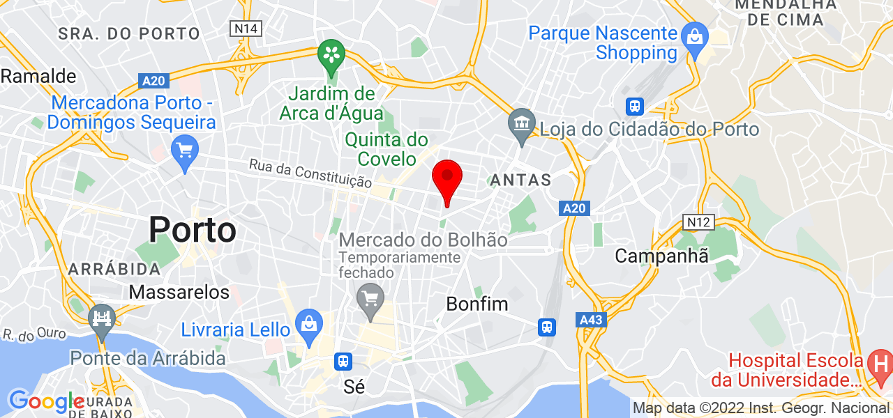 B&aacute;rbara Gomes - Porto - Porto - Mapa