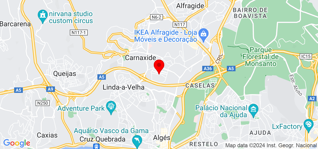 HEX&Aacute;GONO PONTUAL UNIPESSOAL LDA - Lisboa - Oeiras - Mapa