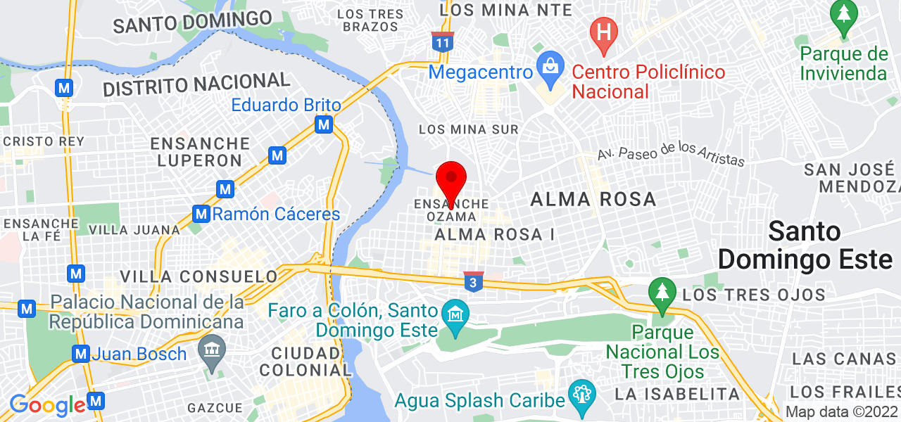 Yocani - Santo Domingo - Santo Domingo Este - Mapa