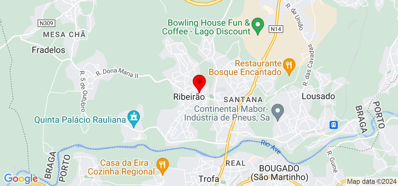 Roselaine Aparecida Tertuliano - Braga - Vila Nova de Famalicão - Mapa
