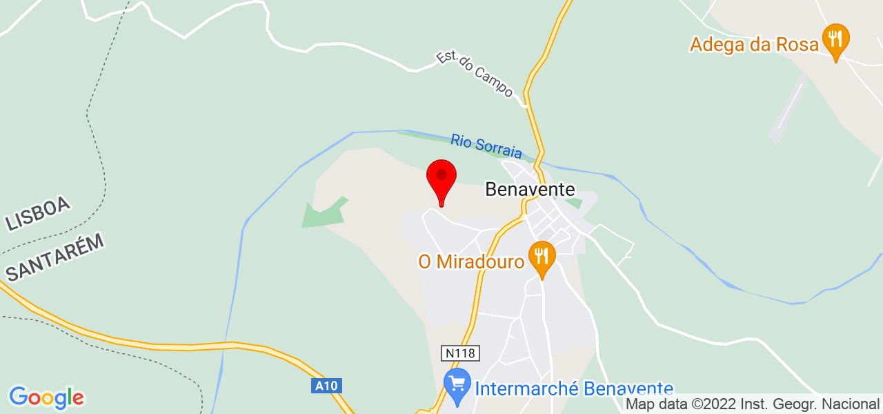 Ligia maria - Santarém - Benavente - Mapa