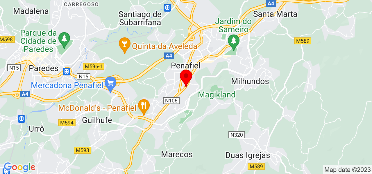 Maria Jos&eacute; - Porto - Penafiel - Mapa