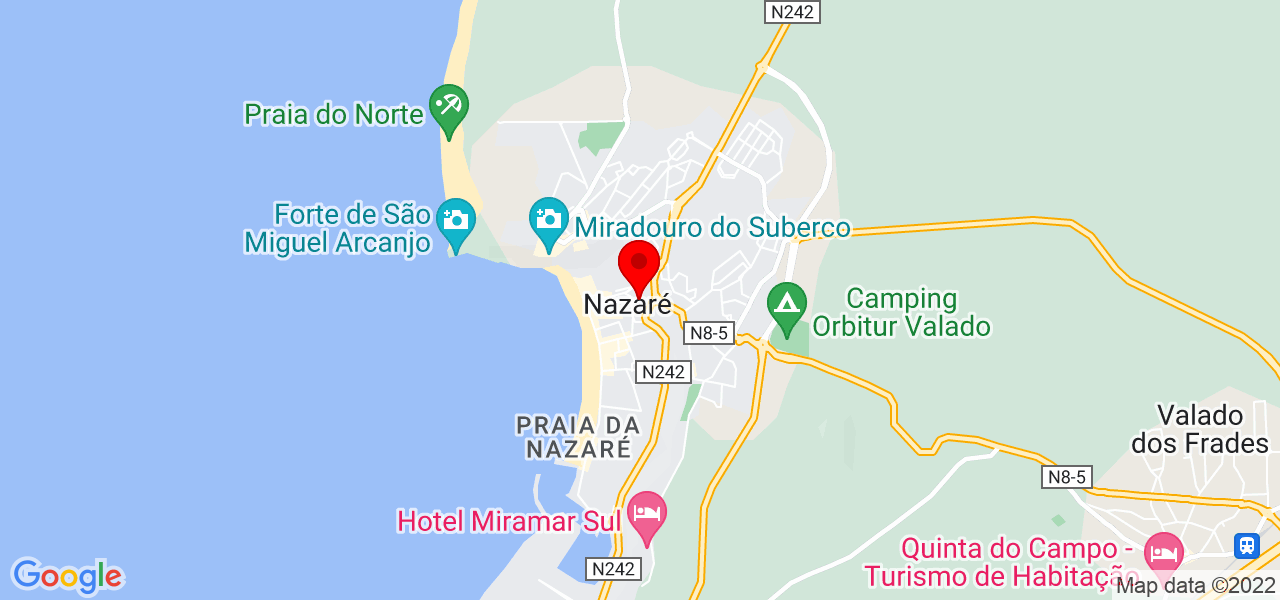Black Tie Events - Leiria - Nazaré - Mapa
