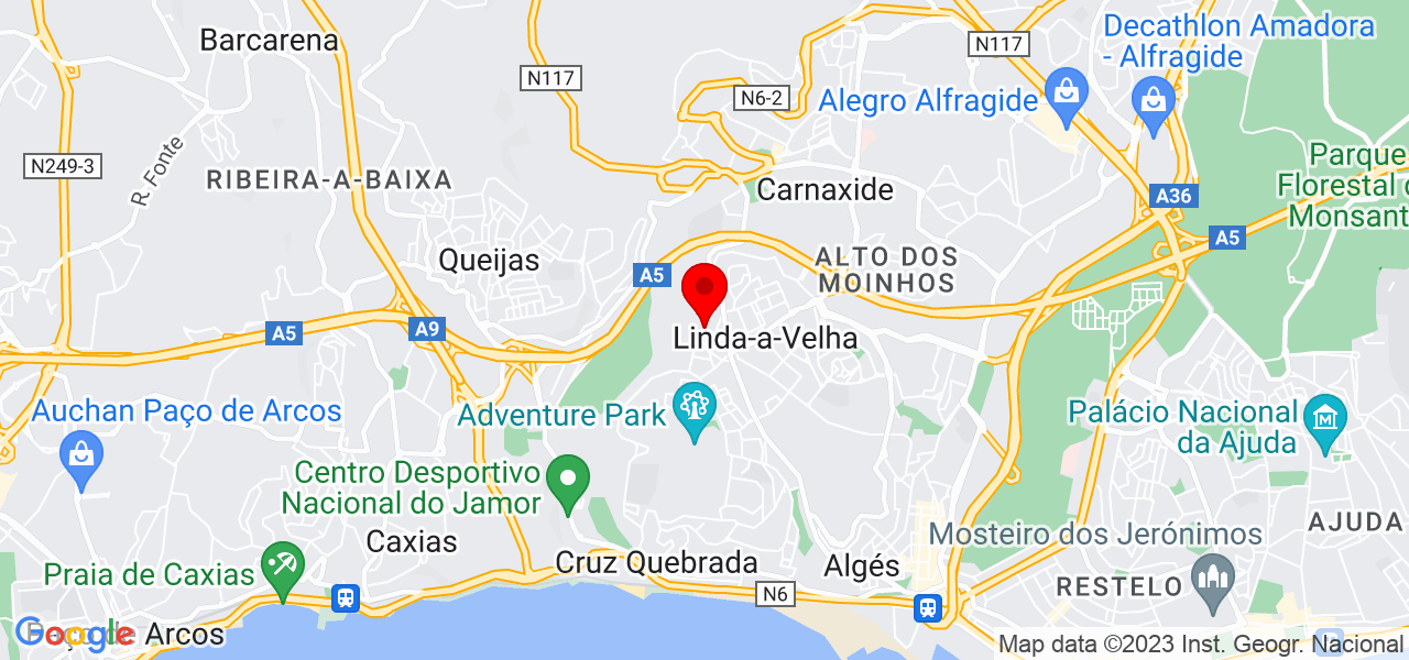 Marina Vieira - Lisboa - Oeiras - Mapa