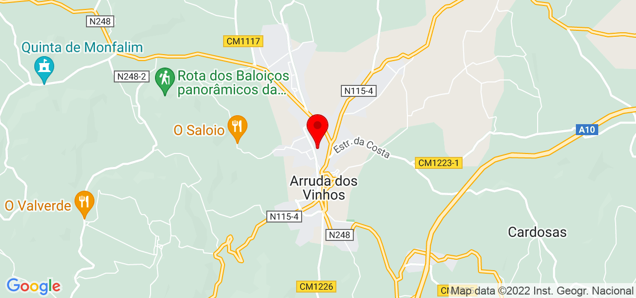 Eduarda - Lisboa - Arruda dos Vinhos - Mapa