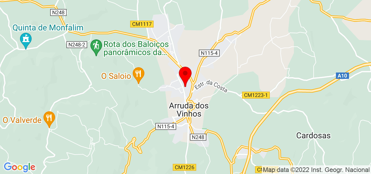 Ihor - Lisboa - Arruda dos Vinhos - Map