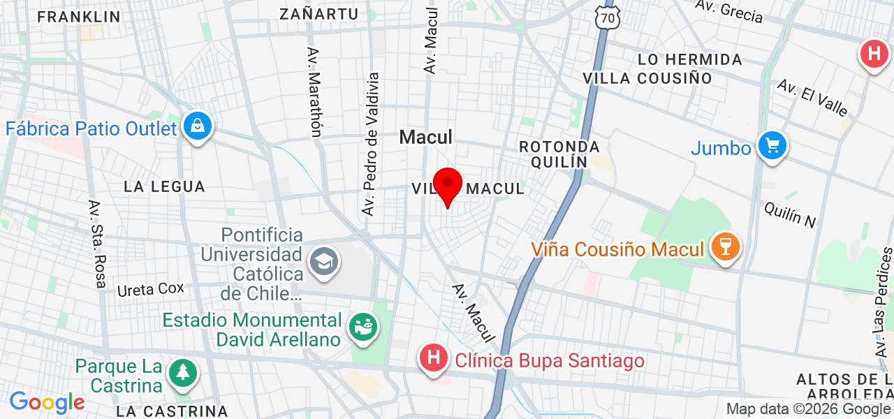 Rodrigo Diseñador de moda - Región Metropolitana de Santiago - Santiago - Mapa