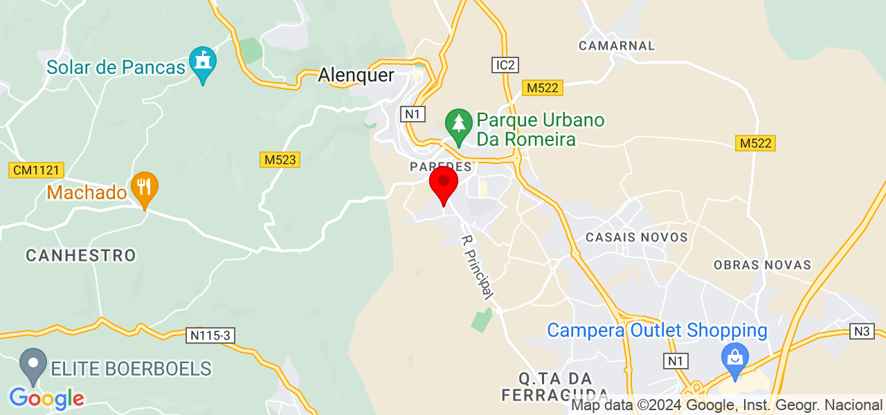 Leo pinturas - Lisboa - Alenquer - Mapa