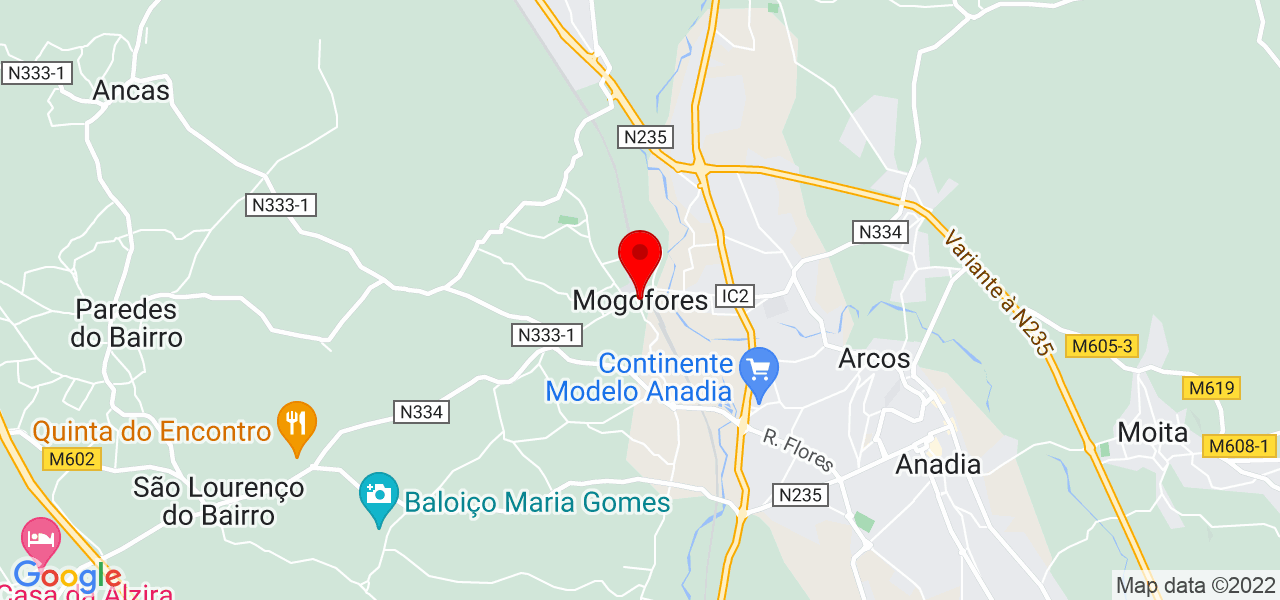 Maria Jos&eacute; Neves - Aveiro - Anadia - Mapa