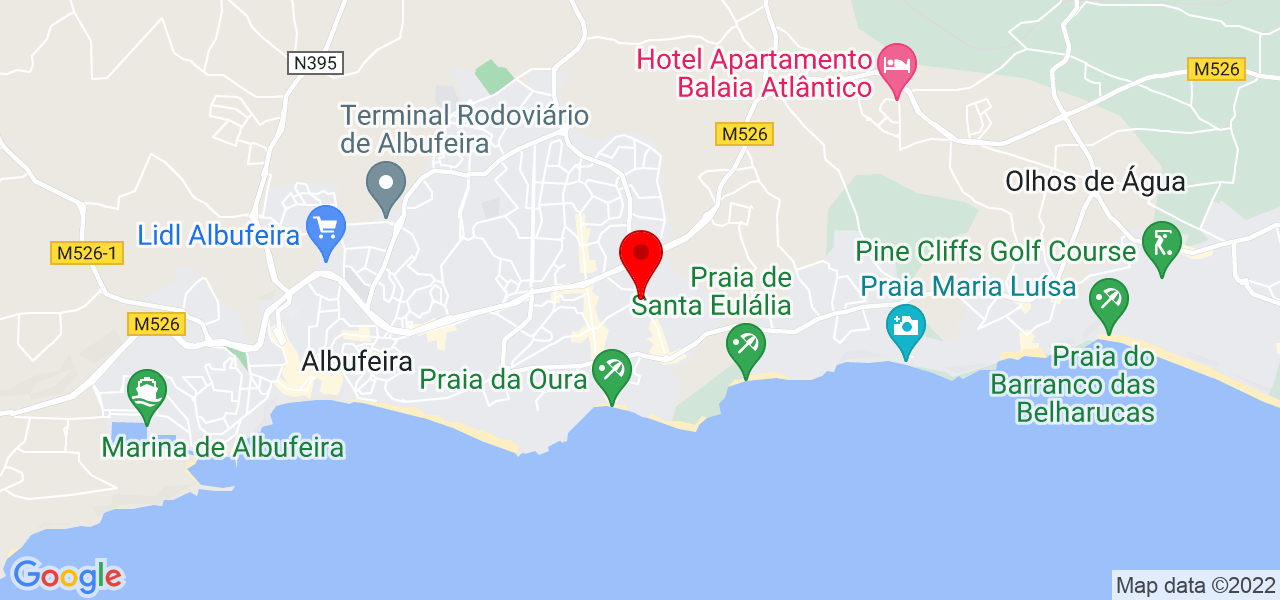 Steffany M. Burak - Faro - Albufeira - Mapa