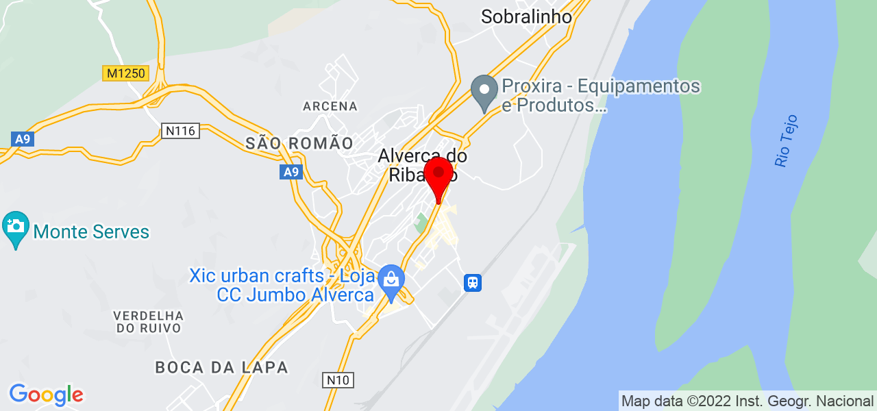 Dional - Lisboa - Vila Franca de Xira - Mapa