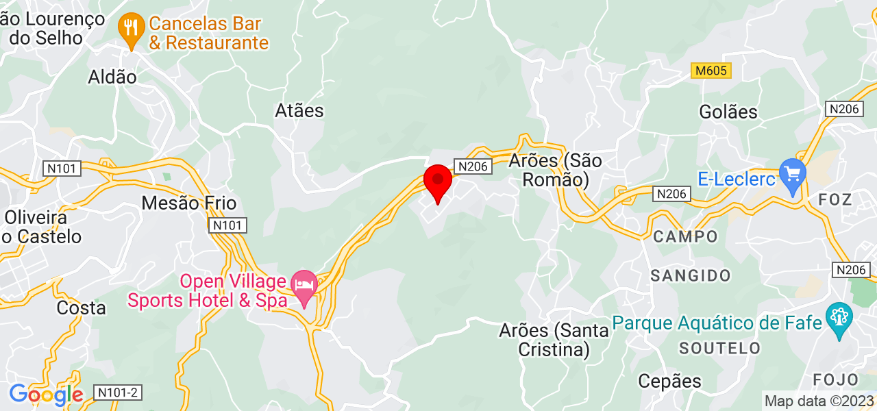 André Novais - Braga - Fafe - Mapa
