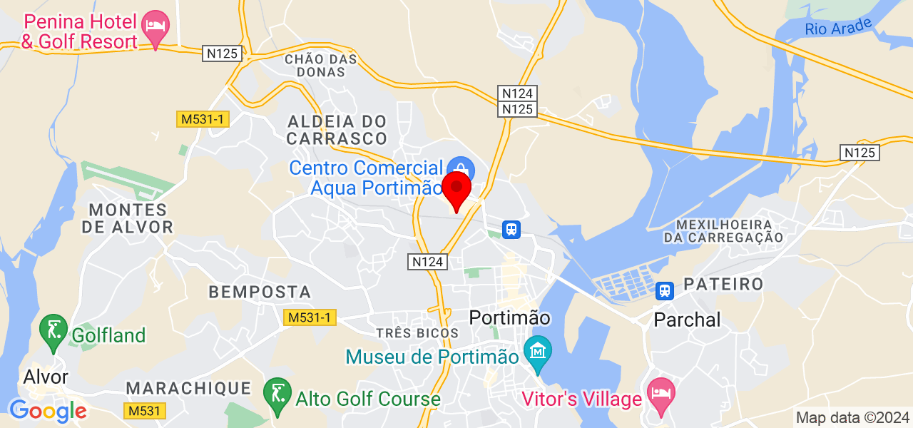 &Acirc;ngela Horta - Faro - Portimão - Mapa
