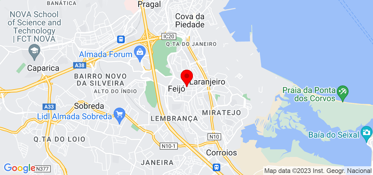 Axioma Cardinal Lda - Setúbal - Almada - Mapa