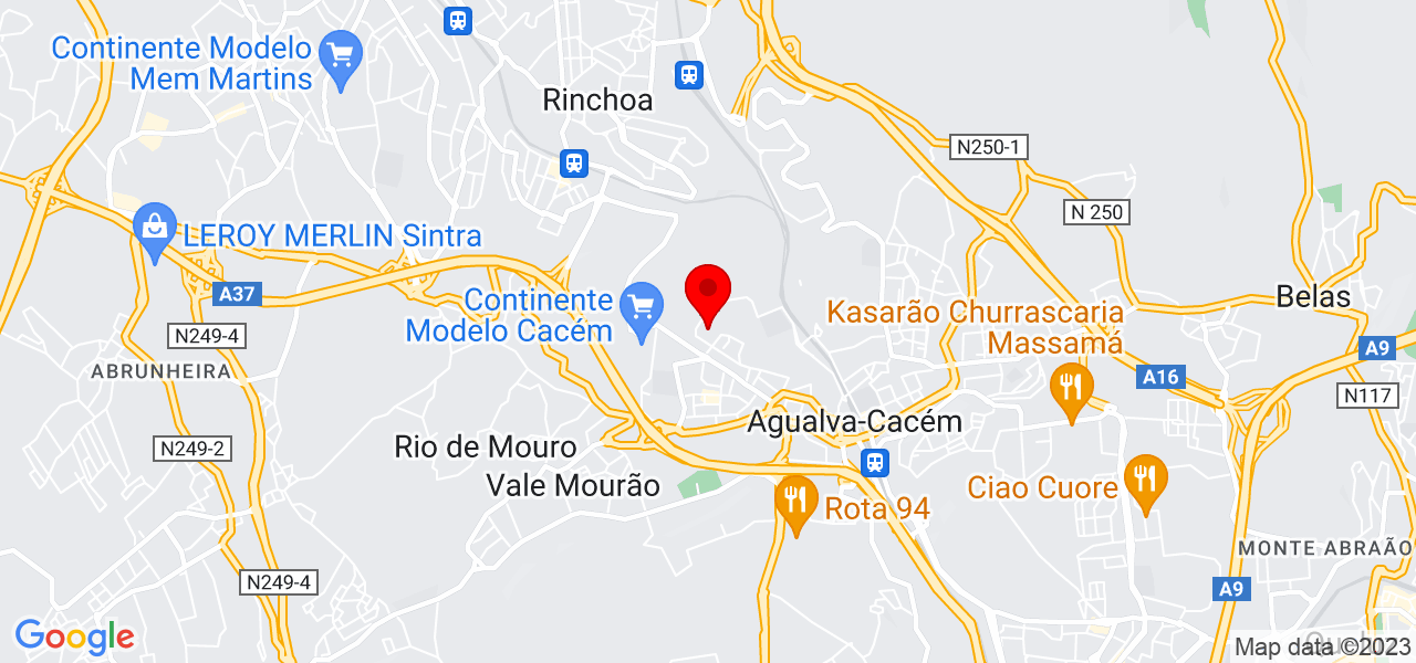 Andressa Christi - Lisboa - Sintra - Mapa