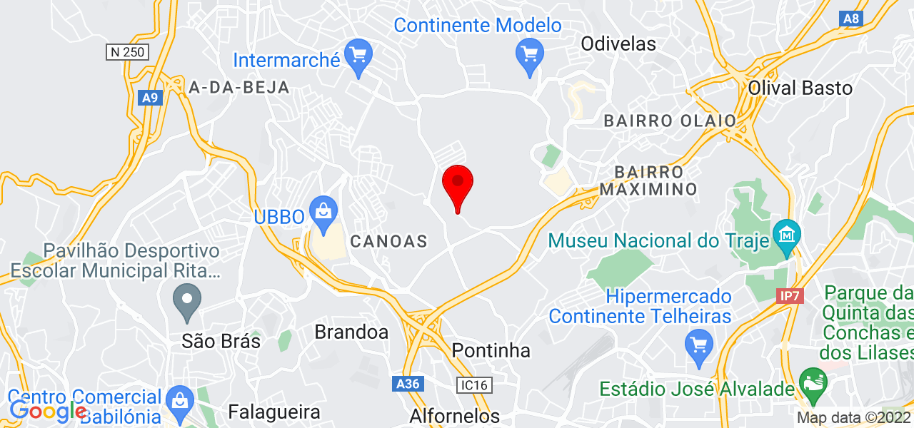 risco m&aacute;ximo unip lda - Lisboa - Odivelas - Mapa