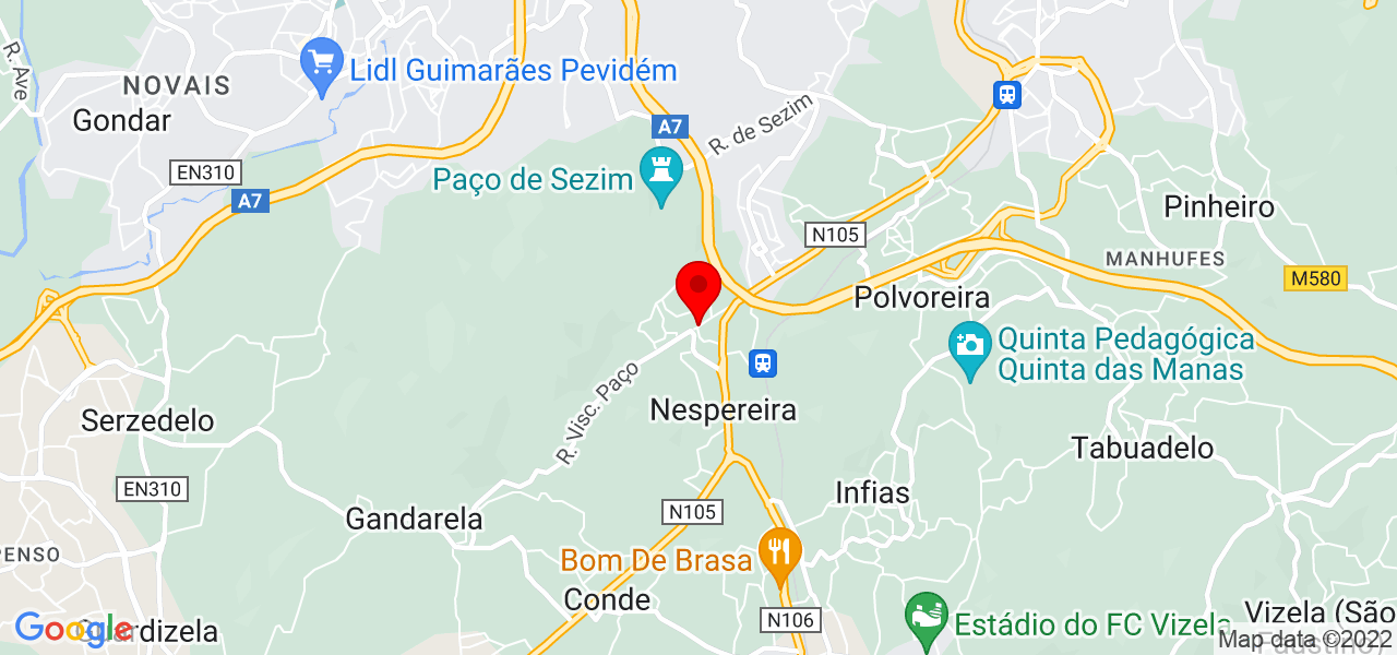 Tatiana Faria - Braga - Guimarães - Mapa