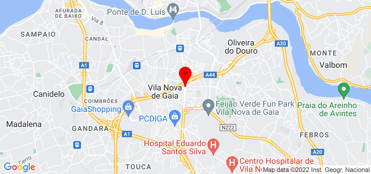 Mariel Franco - Porto - Vila Nova de Gaia - Mapa
