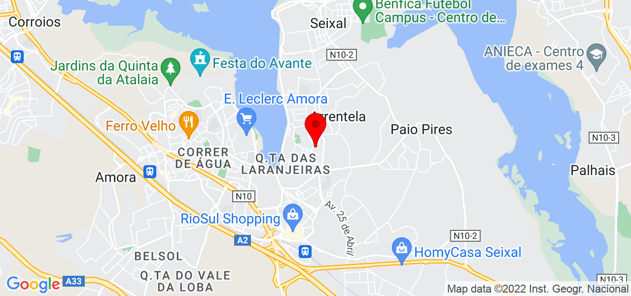 In&ecirc;s Fonseca - Setúbal - Seixal - Mapa