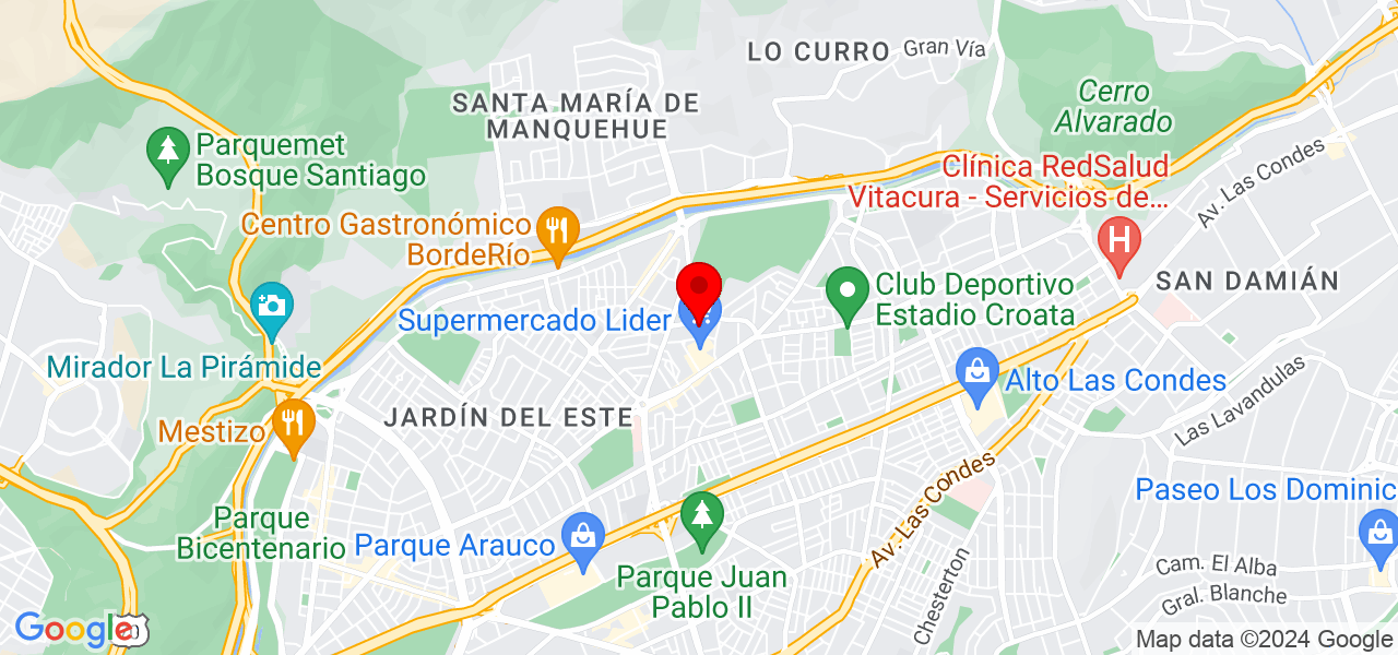 Vicente Castro - Región Metropolitana de Santiago - Santiago - Mapa